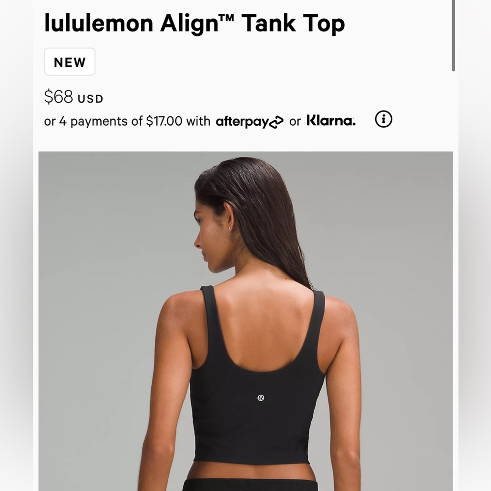 Lululemon Align Tank in Black